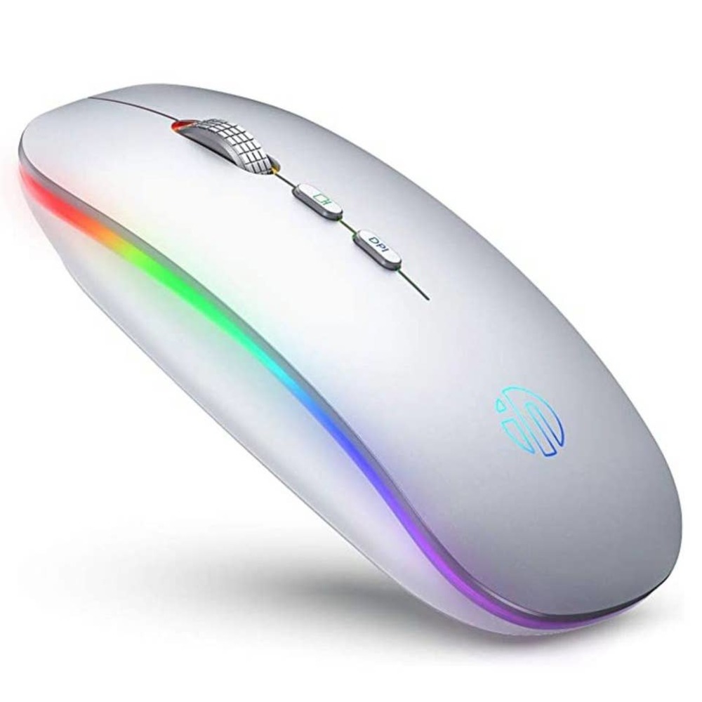 Wireless Mouse, Rechargeable 2.4G PC Laptop Cordless Mice Silent Click, Mac